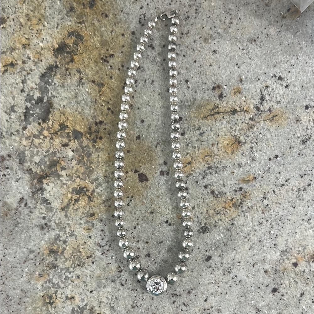 Sterling Silver Beaded Necklace